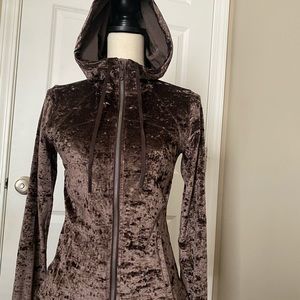 Lululemon Crushed Velvet Hooded Zip Jacket 8